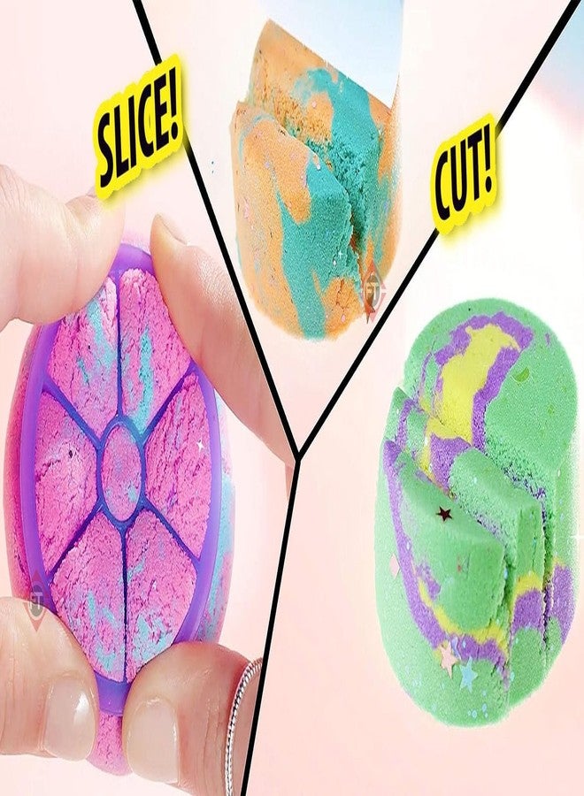 Firstly Traders 600g Play Sand, Moldable Sensory Toys for Kids, Resealable Tubs, Ages 3+|4 Colors of Sand, 4 Molds, 3 Tools - Image 4